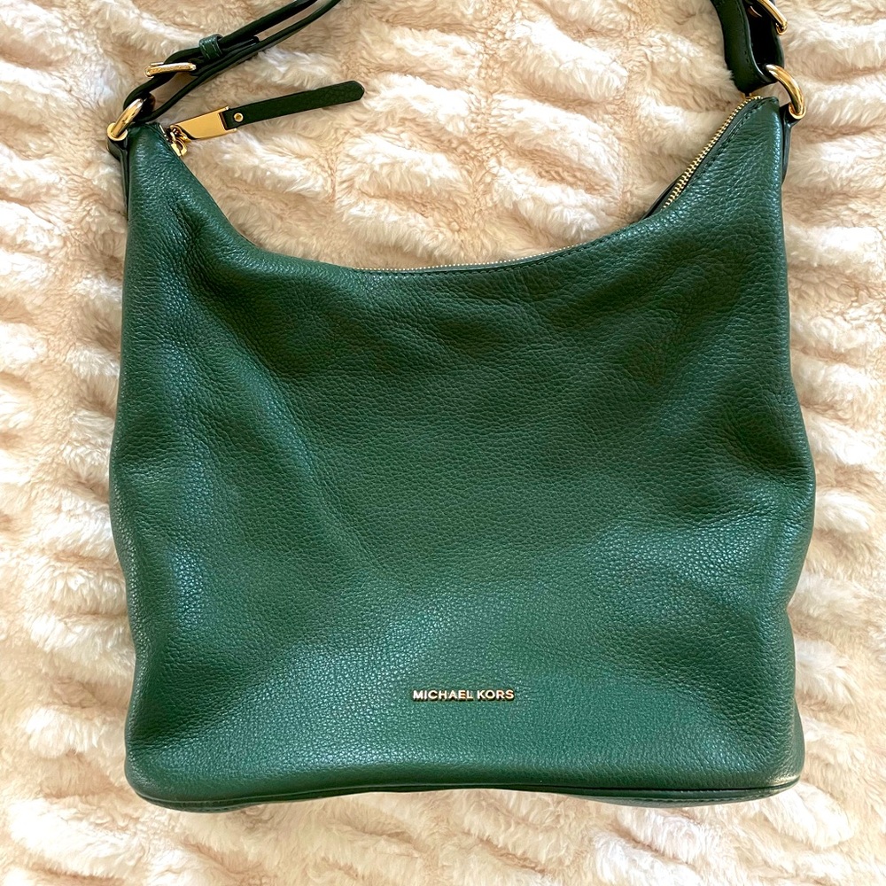 Michael Kors Green Pebble Leather Purse